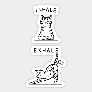 Inhale Exhale American Shorthair Sticker